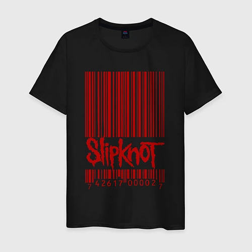 Мужская футболка Slipknot: barcode / Черный – фото 1