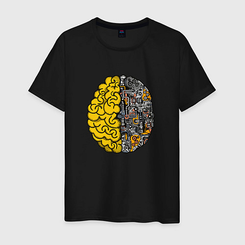 Мужская футболка Мозг инженера / Черный – фото 1