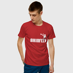 Футболка хлопковая мужская Akinfeev Style цвета красный — фото 2