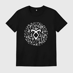 Футболка хлопковая мужская Shadowhunters Runes, цвет: черный