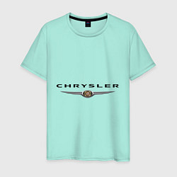 Футболка хлопковая мужская Chrysler logo цвета мятный — фото 1