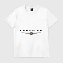 Футболка хлопковая мужская Chrysler logo, цвет: белый