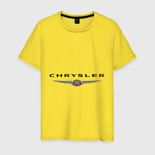 Мужская футболка Chrysler logo / Желтый – фото 1