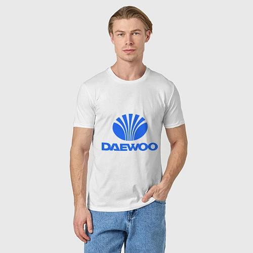 Мужская футболка Logo daewoo / Белый – фото 3