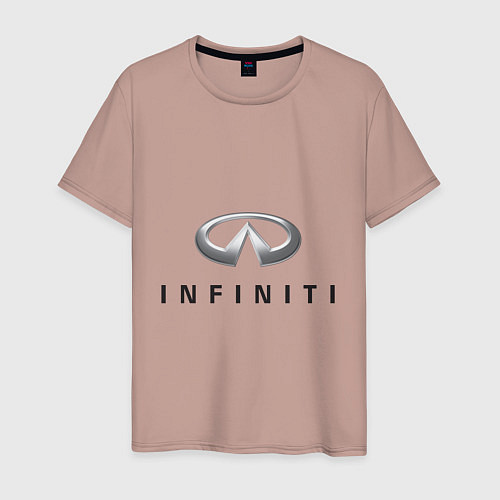 Мужская футболка Logo Infiniti / Пыльно-розовый – фото 1