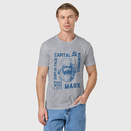 Мужская футболка Marx: Capital / Меланж – фото 3
