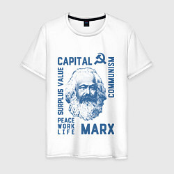 Футболка хлопковая мужская Marx: Capital цвета белый — фото 1