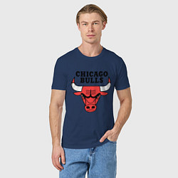 Футболка хлопковая мужская Chicago Bulls, цвет: тёмно-синий — фото 2