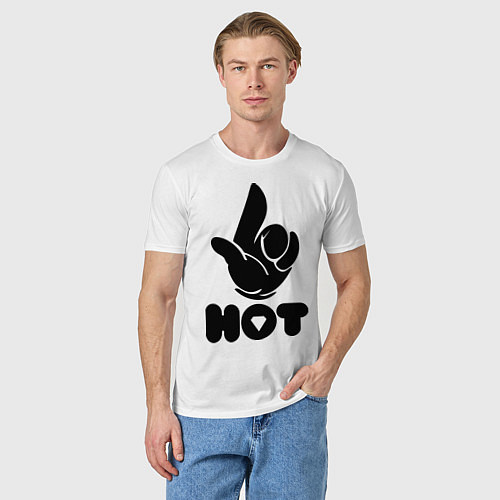 Мужская футболка This is hot / Белый – фото 3