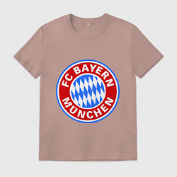 Футболка хлопковая мужская Bayern Munchen FC, цвет: пыльно-розовый