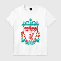 Футболка хлопковая мужская Liverpool FC, цвет: белый