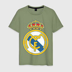 Футболка хлопковая мужская Real Madrid FC, цвет: авокадо