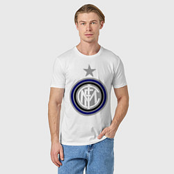 Футболка хлопковая мужская Inter FC, цвет: белый — фото 2
