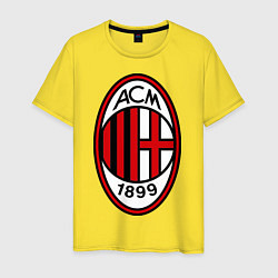 Футболка хлопковая мужская Milan ACM, цвет: желтый