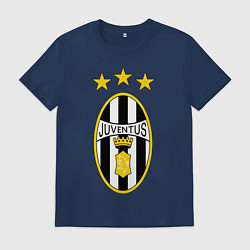 Футболка хлопковая мужская Ювентус, цвет: тёмно-синий