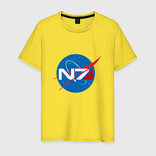 Мужская футболка NASA N7 / Желтый – фото 1