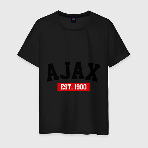 Мужская футболка FC Ajax Est. 1900 / Черный – фото 1