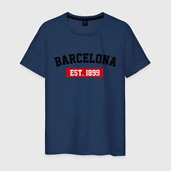 Футболка хлопковая мужская FC Barcelona Est. 1899, цвет: тёмно-синий