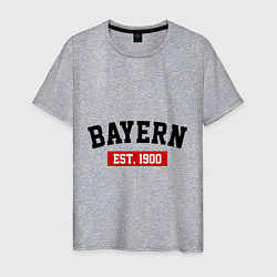 Футболка хлопковая мужская FC Bayern Est. 1900, цвет: меланж