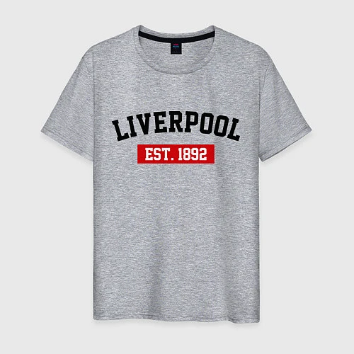 Мужская футболка FC Liverpool Est. 1892 / Меланж – фото 1