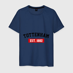 Футболка хлопковая мужская FC Tottenham Est. 1882, цвет: тёмно-синий