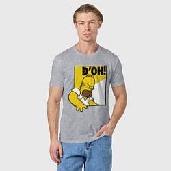 Футболка хлопковая мужская Homer D'OH!, цвет: меланж — фото 2