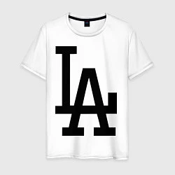 Футболка хлопковая мужская LA: Los Angeles, цвет: белый