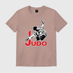 Футболка хлопковая мужская Judo Master, цвет: пыльно-розовый