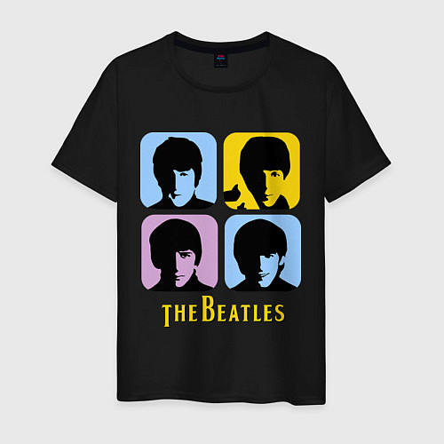 Мужская футболка The Beatles: pop-art / Черный – фото 1