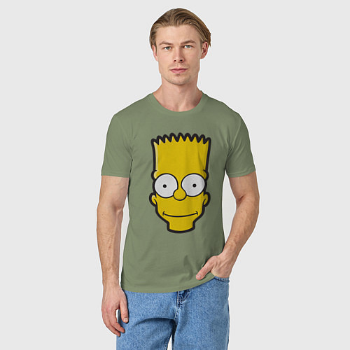 Мужская футболка Довольный Барт / Авокадо – фото 3