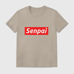 Футболка хлопковая мужская Senpai Supreme, цвет: миндальный