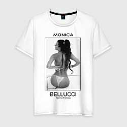 Футболка хлопковая мужская Monica Bellucci: Donna Famosa, цвет: белый