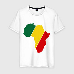 Футболка хлопковая мужская Мама Африка, цвет: белый