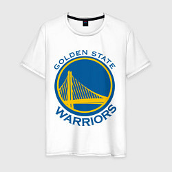 Футболка хлопковая мужская Golden state Warriors, цвет: белый