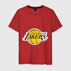 Футболка хлопковая мужская LA Lakers, цвет: красный