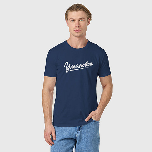Мужская футболка Ульяновск: стрела / Тёмно-синий – фото 3