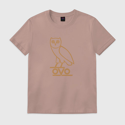 Мужская футболка OVO Owl / Пыльно-розовый – фото 1