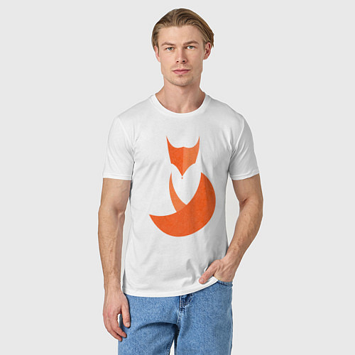 Мужская футболка Minimal Fox / Белый – фото 3