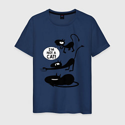 Футболка хлопковая мужская I'm not a CAT!, цвет: тёмно-синий