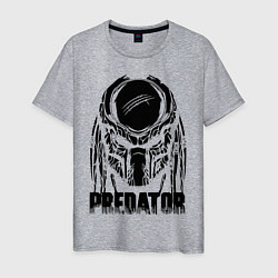 Футболка хлопковая мужская Predator Mask, цвет: меланж