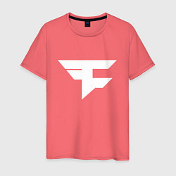 Футболка хлопковая мужская FAZE Symbol, цвет: коралловый