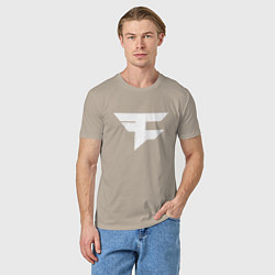 Футболка хлопковая мужская FAZE Symbol, цвет: миндальный — фото 2