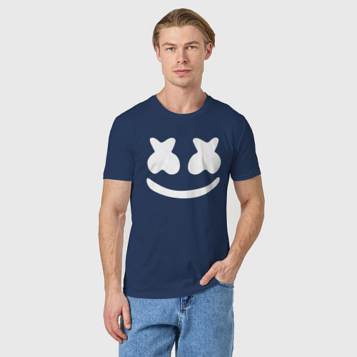Мужская футболка Marshmello / Тёмно-синий – фото 3