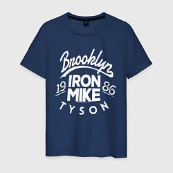 Футболка хлопковая мужская Brooklyn: Iron Mike, цвет: тёмно-синий