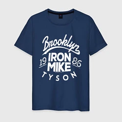 Футболка хлопковая мужская Brooklyn: Iron Mike, цвет: тёмно-синий