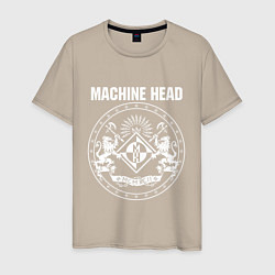 Футболка хлопковая мужская Machine Head MCMXCII, цвет: миндальный
