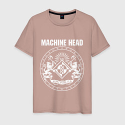 Футболка хлопковая мужская Machine Head MCMXCII, цвет: пыльно-розовый