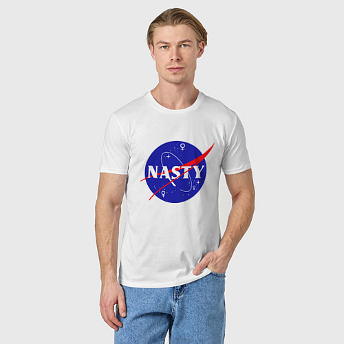 Мужская футболка Nasty NASA / Белый – фото 3