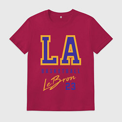 Футболка хлопковая мужская Lebron 23: Los Angeles, цвет: маджента