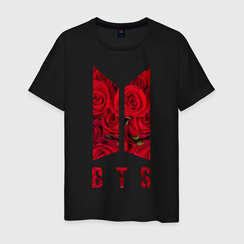 Мужская футболка BTS Roses / Черный – фото 1